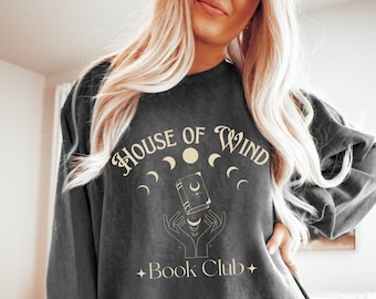 House Of Wind Book club ACOTAR Sweatshirt Comfort Colors Velaris sweater Night Court Officially Licensed SJM Sarah J Maas merch Nesta fan
