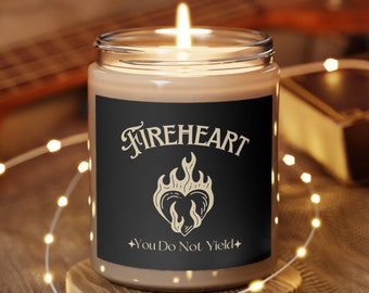 Fireheart Throne of Glass Candle 9oz TOG OFFICIALLY LICENSED Sarah J. Maas Merch Sjm Aelin Galathynius You Do Not Yield Rowan Terrasen Queen