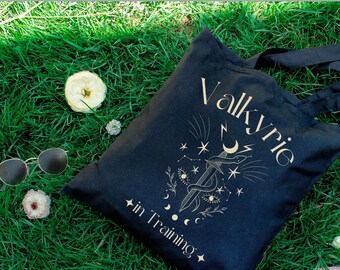 Valkyrie in training  ACOTAR Woven Tote Bag, Nesta Archeron tote, Bookish gift, Lady Death acotar booktok merch, LICENSED SJM merch