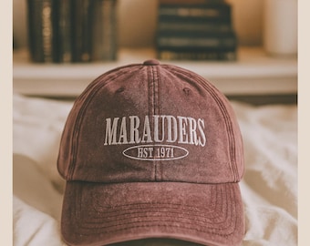 The Marauders Vintage Hat Embroidered Mischief Managed cap Moony Wizard Wizarding World Fan gift Bookish book lover hat booktok merch