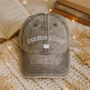 Cauldron Blessed ACOTAR hat Nesta Archeron Valkyrie Lady Death Vintage Embroidery Cap SJM LICENSED Merch Sarah J Maas gift Bookish dad hat