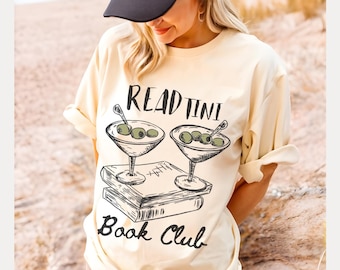 Read Tini Book club tee Book girlie funny cocktail shirt Martini shirt Hot girls read books smut bookish clothing preppy things old money
