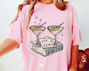 Cin CIn book club funny cocktail shirt Martini shirt Hot girls read books smut reader Book girlie bookish clothing preppy things old money