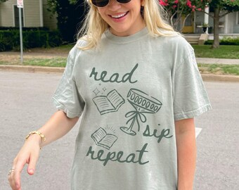 Book girl summer funny cocktail shirt Martini shirt Hot girls read books smut reader book club merch book girlie preppy things soft girl