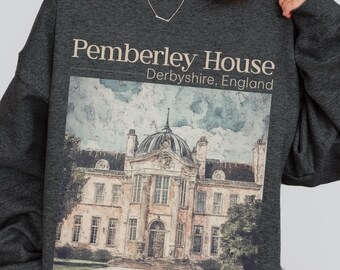 Pemberley est 1813 sweatshirt Pride and Prejudice sweater Jane Austen merch  Mr. Darcy Elizabeth Bennet barely tolerable classic literature