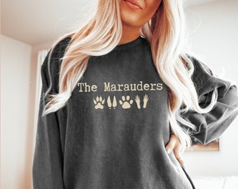 The Marauders Sweatshirt Comfort Colors Bookish sweater, Fandom Herbology Wizard World, Moony shirt, All the Young Dudes book lover gift
