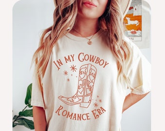 Cowboy Romance era Book Club Comfort Colors® shirt, Cowboy Romance reader tee, Western Cowgirl Bookish Booktok Smut spicy Smutty books Merch