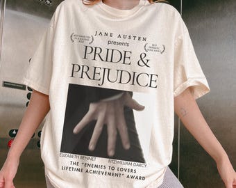 Pride and Prejudice hand flex shirt Fitzwilliam Darcy Comfort Colors shirt Pemberley Jane Austen merch Elizabeth and Darcy most ardently