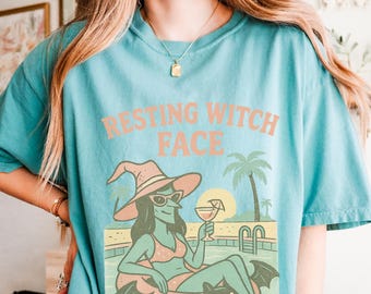 Spooky Summerween Shirt Comfort Colors Tee for Halloween Beach Parties, Summer Ween Vibes Aesthetic Social Club T-Shirt Gift Idea