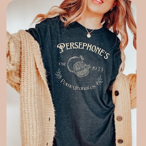 Persephone&#39;s Pomegranate shirt, Hades and Persephone Greek Mythology shirt, lore olympus tshirt, Dark Academia tee, Booktok bookish merch