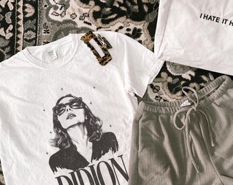 Joan Didion Comfort Colors shirt, Joan Didion shirt, Literature reading tee, Gift for writer reader author book lover worm, Librarian shirt