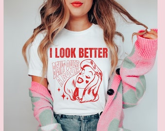 SMUT books reader shirtI Look Better Bent Over A Book tee, Bookish Librarian Book lover worm Shirt Spicy Book club reading booktok merch