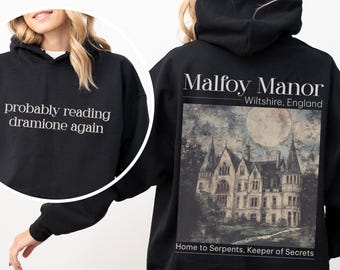 Dramione Hoodie Manacled Fanfiction Fanfic reading hoodie Dracotok sweatshirt Dark Academia clothing Booktok Bookish sweater Book Lover gift