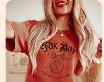 Lucien Vanserra Fox Boy SJM Comfort Colors® tee Officially LICENSED Sarah J. Maas merch Lucien Acotar Shirt Romance Reader Smut reader