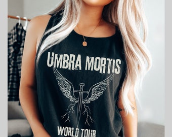 Umbra Mortis Crescent City tank top Comfort Colors, Hunt Athalar Bryce Quinlan House of Flame and Shadow HOFAS SJM merch HOSAB Ruhn Danaan