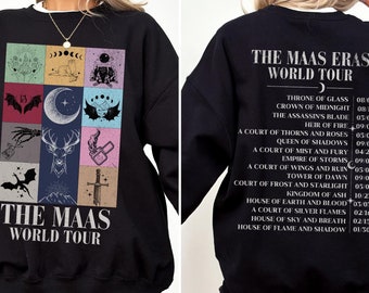 Sarah J. Maas World Tour Sweatshirt ACOTAR sweater Licensed TOG SJM merch Cassian & Nesta Bat Boys Rhysand Azriel Velaris Crescent City