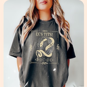 The Serpent and The Wings of Night House of Night Comfort Colors® tee, Carissa Broadbent Officially Licensed merch Nyaxia Little Serpent