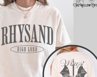 Rhysand ACOTAR Comfort Colors tee, Feyre and Rhysand Bat Boys Rhysand Azriel Cassian Velaris shirt gift Licensed Sarah J. Maas SJM merch