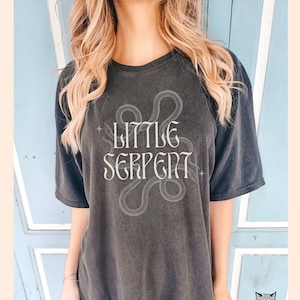 Little Serpent shirt The Serpent and The Wings of Night Comfort Colors® tee, Carissa Broadbent Officially Licensed merch Nightborn Nyaxia