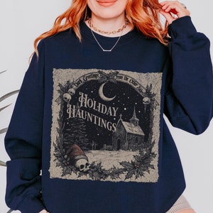 Goth Christmas sweater, Summoning the Holiday Spirit sweatshirt, Witchy Gothic Christmas gift idea, Spooky Christmas Creepmus X-Mas Crewneck