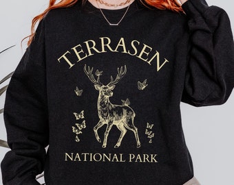 Throne of Glass Terrasen Sweatshirt Officially LICENSED Sarah J. Maas merch, Fireheart Celaena Sardothien Throne of Glass TOG sweater