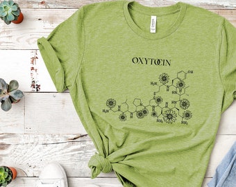 Oxytocin Short Sleeve Tee, Doula, Lactation consultant shirt, Nurse Baby Mother nurse, midwife gift