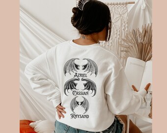 Bat Boys wings ACOTAR sweatshirt OFFICIALLY licensed Sarah J. Maas Sjm Merch Azriel Rhysand Cassian Illyrians Of Night Court Sweater Bookish