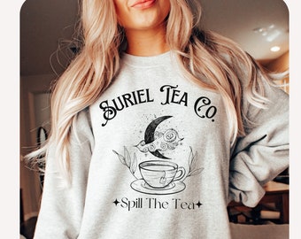 Suriel Tea Co sweatshirt, Acotar sweater, Velaris shirt, SJM merch, A Court Of Thorns And Roses, Bookish book lover Fandom gift