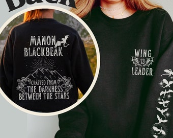 Manon Blackbeak Witchling sweatshirt, Throne of Glass The Thirteen sweater, SJM Sarah J. Maas licensed merch, TOG shirt Abraxos Wingleader