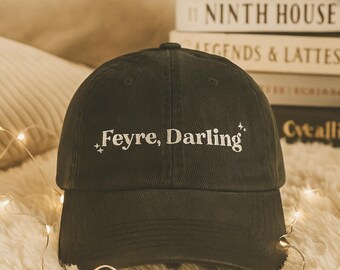Feyre Darling ACOTAR hat Rhysand Bat Boys Vintage bookish Velaris the Night Court Embroidery Cap SJM LICENSED merch Sarah J Maas gifts