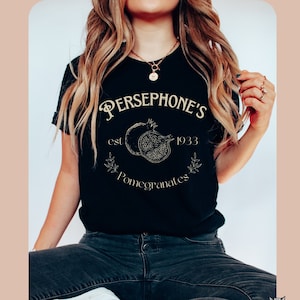 Persephone&#39;s Pomegranate shirt, Hades and Persephone Greek Mythology shirt, lore olympus tshirt, Dark Academia tee, Booktok bookish merch