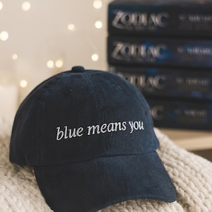 Cappello ricamato Zodiac Academy Cappello da lettore libresco Il blu significa che sei un regalo Zodiac Academy con licenza Lance Orion Darcy Vega Aurora Academy