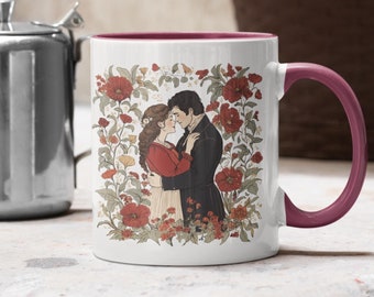 Pride Prejudice mug 11oz Jane Austen literary librarian gifts bookish things, barely tolerable Mr Darcy  Elizabeth Bennet classic literature