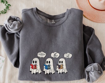 Crescent City Ghosts Comfort Colors Crewneck Sweatshirt Licensed Sarah J Maas SJM merch ACOTAR sweater Lunathion, Bryce Quinlan Hunt HOFAS