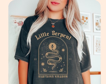 Little Serpent shirt The Serpent and The Wings of Night Comfort Colors® tee, Carissa Broadbent Officially Licensed merch Nightborn Nyaxia