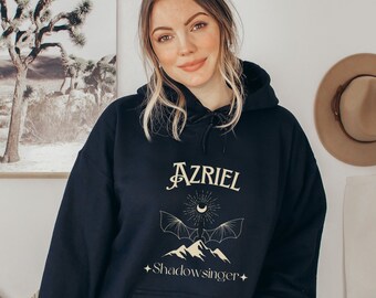 Azriel Shadowsinger ACOTAR hoodie, Rhysand sweatshirt, Gwynriel Bat Boys Bookish sweater apparel gift, Terrasen, Book lover SJM merch shirt