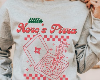 Little Nero's Pizza sweatshirt, Funny Home Alone sweater, Retro Holiday Christmas Movie Quote, 90s nostalgia Kevin family reunion matching