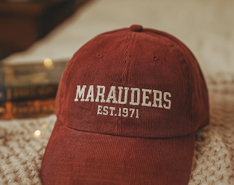 The Marauders Vintage Hat  Embroidered Mischief Managed  cap Moony Wizard Wizarding World Fan gift Bookish fantasy reader booktok merch