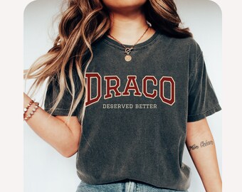 Draco deserved better Dracotok Comfort Colors shirt, Wizard School Vintage tee, Booktok Bookish merch, Dark Academia clothing gift for her