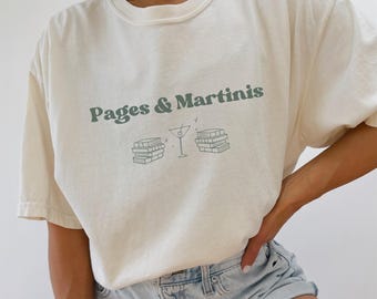 Martini shirt Bookish apparel booktrovert Comfort Colors tee Hot girls read books shirt banned books club book tok funny smut reader gift