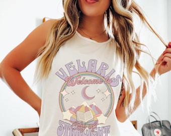 Velaris City of Starlight Tank Top Comfort Colors Licensed Maas tour SJM ACOTAR merch Night Court Shirt Rhysand Cassian Azriel Bat Boys Maas