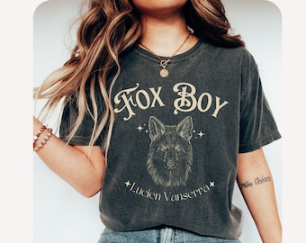 Lucien Vanserra Fox Boy SJM Comfort Colors® tee Officially LICENSED Sarah J. Maas merch Lucien Acotar Shirt Romance Reader Smut spicy book