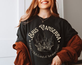 Eris Vanserra ACOTAR Comfort Colors shirt, Officially Licensed SJM Sarah J Maas merch, Autumn Court tshirt gift, A Court of Silver Flames