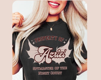 Azriel ACOTAR Comfort Colors shirt, Team Azriel Licensed SJM merch, Property of Azriel Rhysand Cassian Bat Boys booktok HOFAS Velaris tee