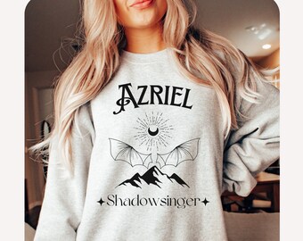 Azriel Shadowsinger acotar sweatshirt, OFFICIALLY licensed Sarah J. Maas SJM sweater Bat Boys Wings Fan club Smut spicy book reader gift