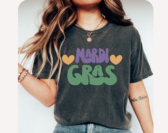Retro Mardi Gras Comfort Colors® tee, Mardi Gras 2023 vintage retro shirt, Its mardi gras yall tshirt, Louisiana parade clothing shirt