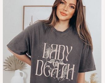 Lady Death Nesta Archeron ACOTAR shirt Comfort Colors Sarah J Maas Officially Licensed SJM merch, Cauldron Blessed Court of Thorns and Roses
