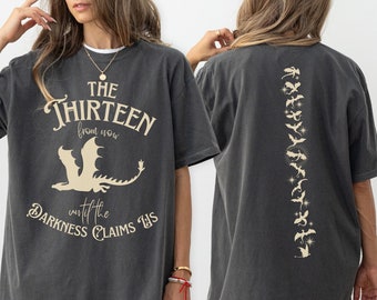 The Thirteen Manon Blackbeak Comfort Colors tee, LICENSED Throne of Glass shirt, TOG tshirt SJM merch, Abraxos, Thirteen Darkness Claims Us