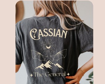 Cassian ACOTAR shirt Comfort Colors® tee, Illyrian Bat Boys Bookish smut tshirt apparel gift, OFFICIALLY Licensed Sarah J. Maas SJM Merch