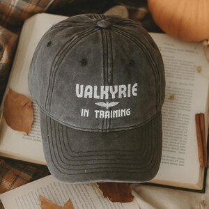 Valkyrie In Training ACOTAR hat Nesta Archeron Lady Death Vintage Embroidery Cap SJM LICENSED Merch Sarah J Maas gifts Bookish dad hat